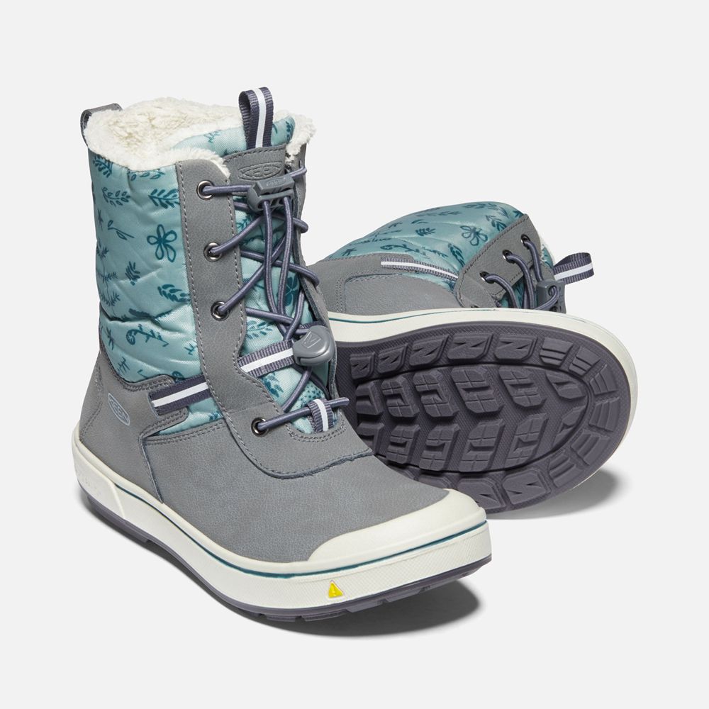 Botas de Invierno Keen Mexico Grises/Azules - Niños Kelsa Waterproof - YT9326580